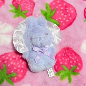 Japan Exclusive Gachapon Lolita Bunny Cat Keychain — Violet Purple NWOT Kawaii